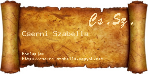 Cserni Szabella névjegykártya